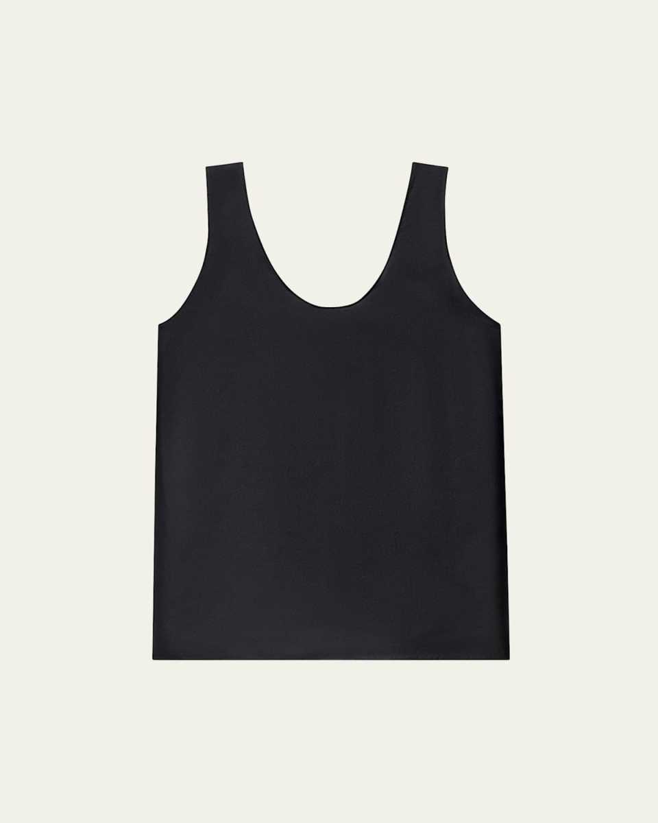 Scoop-Neck Silk Tank Top